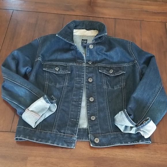 GAP Denim Jacket Size M. Dark wash denim. - Picture 6 of 7